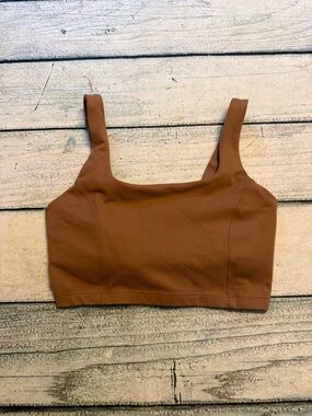 Offline brown active wear spots bra. S
